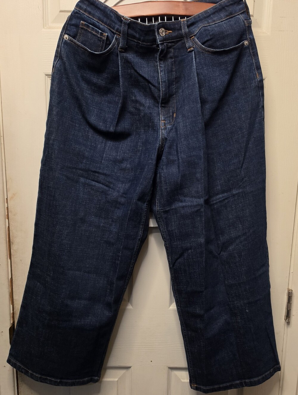 Banana Republic Women's Dark Wash Wideleg Jeans